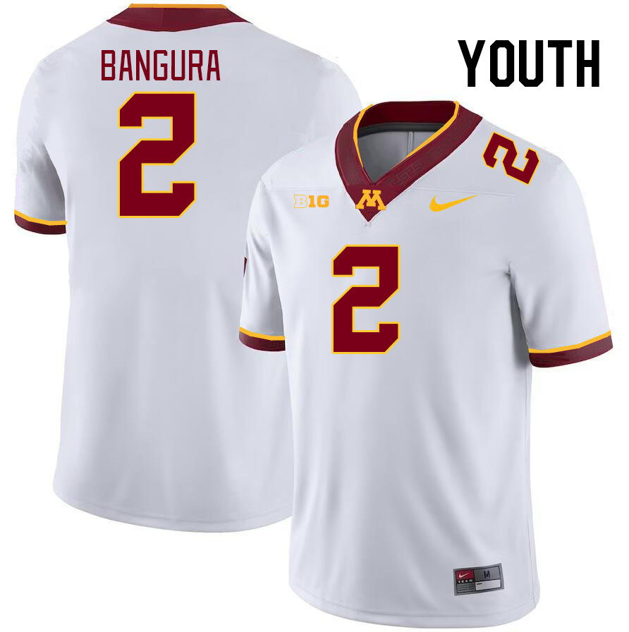 Youth #2 Sieh Bangura Minnesota Golden Gophers College Football Jerseys Stitched-White